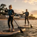 Carnac paddle : stand up paddle sur la Grande Plage, débutants en gilet