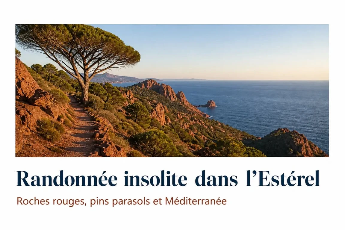 Randonnée insolite côte d’Azur dans le massif de l’Estérel, entre roches rouges et mer bleue