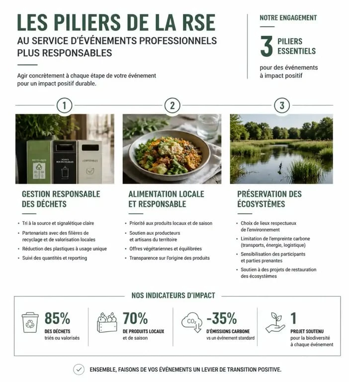 Les engagements RSE pour un séminaire nature responsable