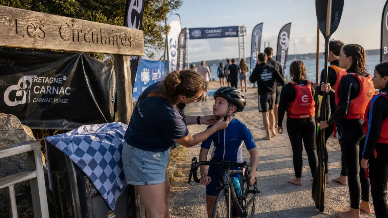 Les circulaires auray : arrivée à Carnac Plage en vélo côtier