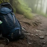 Sac à dos petite randonnée 20 L sur sentier humide en forêt