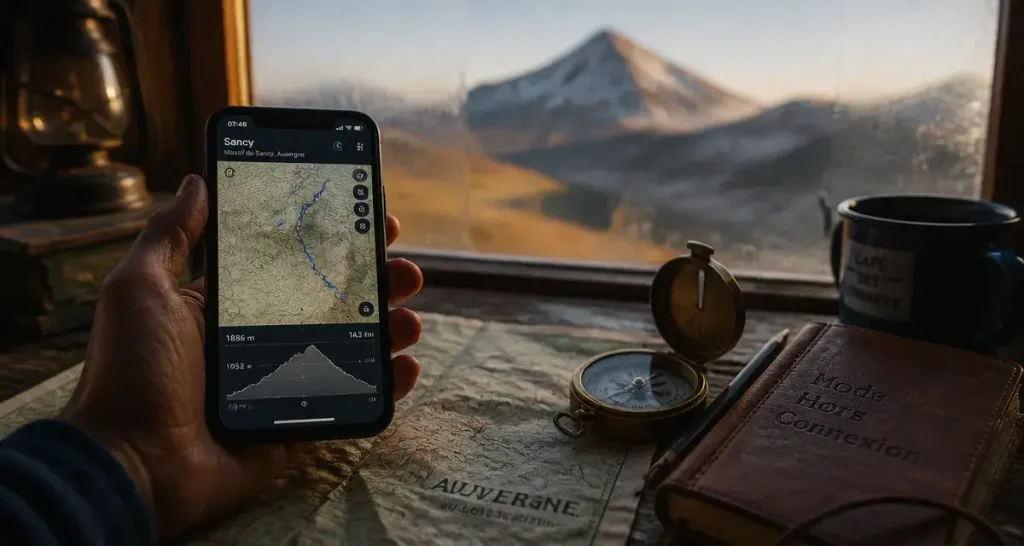 Application de randonnée en Auvergne : le guide pour s&rsquo;orienter sans réseau