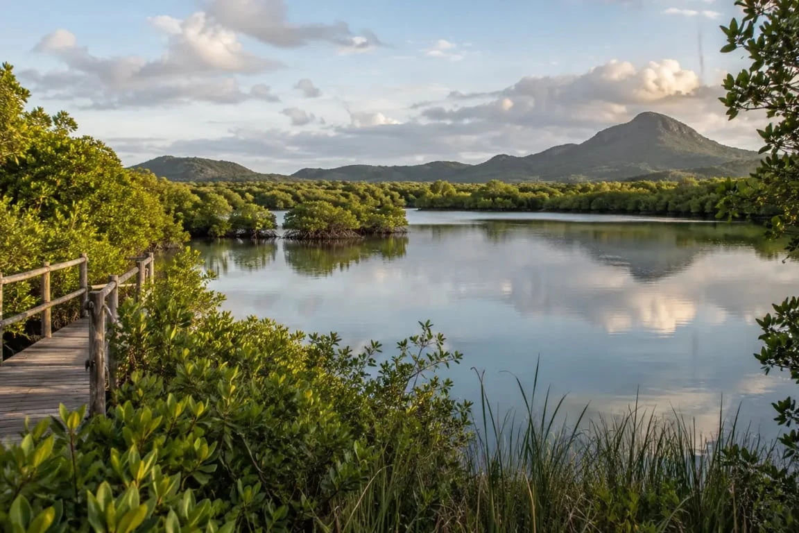 Randonnée salines Martinique près de l'Étang des Salines et de la mangrove