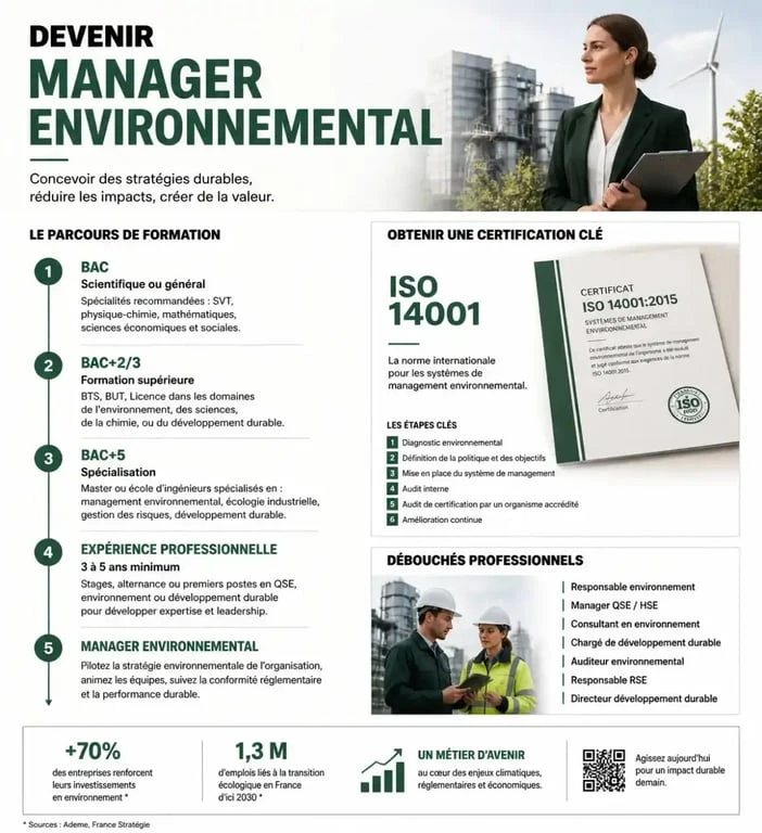 Parcours et étapes pour devenir manager environnemental et réussir sa formation management environnemental