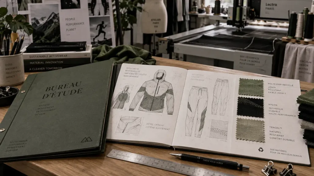 Fabricant de vêtements de sport techniques écologiques à Paris : 300 pièces minimum et 6 à 8 semaines de production