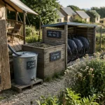 Camping écologique morbihan : compost et collecte eaux grises près des tentes